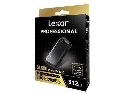 Lexar SL600 External Portable SSD 512GB, USB3.2 Gen2*2, up to 2000MB/s read, up to 2000MB/s write